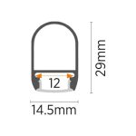 Alu profil garderoberska šipka 2000x29.06x14.5mm - Image 2
