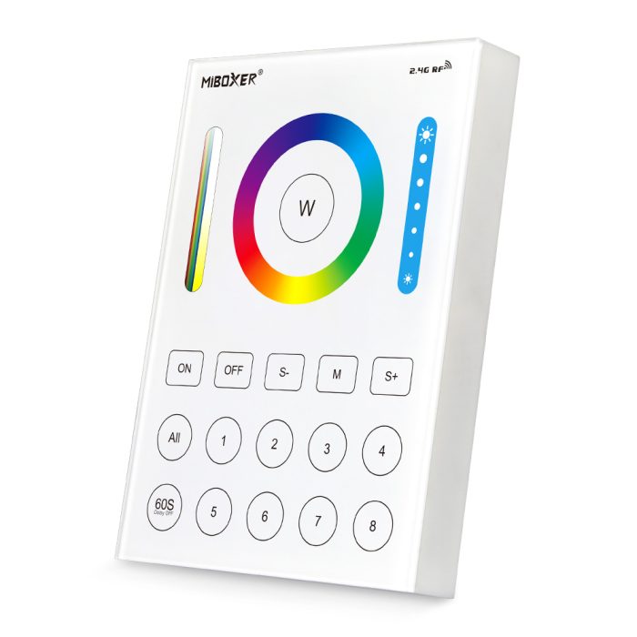 MIBOXER B8 8-Zone Smart Panel Remote (RGB+CCT) BELI - Image 1
