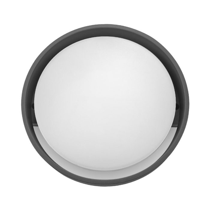 ZIDNA SVETILJKA OKRUGLA 12W IP65 SIVA 3000K - Image 3