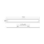 ZIDNA SVETILJKA LINE 18W IP65 CRNA 3000K - Image 3