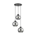 S005R 3H E27 Pendant Light – Smoky – Decorative Glass - Image 3