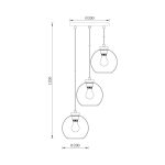S005R 3H E27 Pendant Light – Smoky – Decorative Glass - Image 4