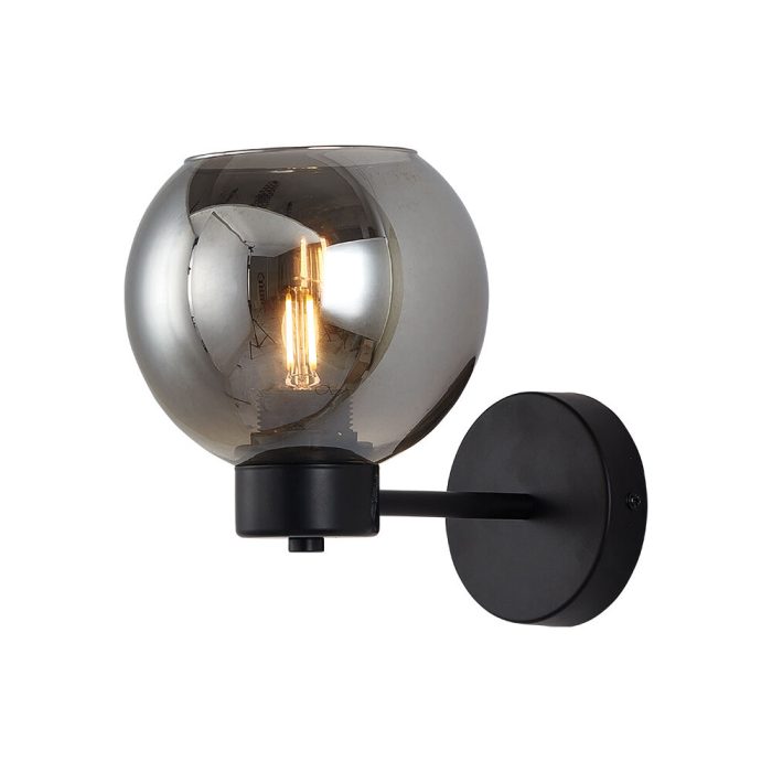 S005W 1H E27 Wall Light – Smoky – Decorative Glass - Image 1
