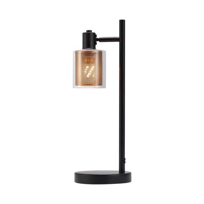 S008T 1H E14 Table Lamp – Cooper – Decorative Glass - Image 1