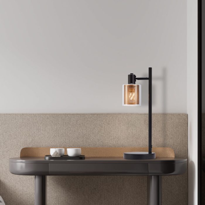 S008T 1H E14 Table Lamp – Cooper – Decorative Glass - Image 2