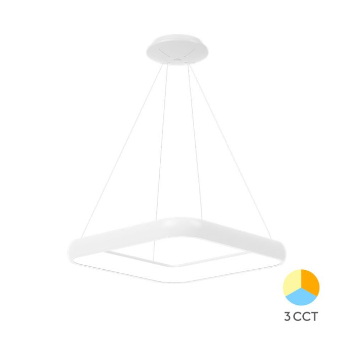Bella MLP PD SQR 46W 3in1 IP20 Ceiling Light – White / Black / Gold - Image 1
