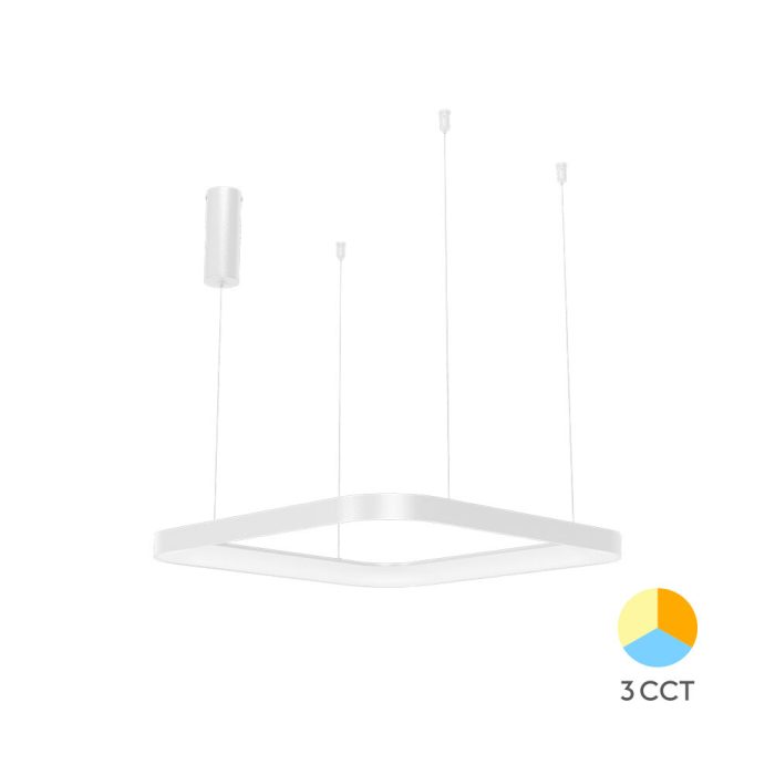 Bella SLP PD SQR 36W-46W 3in1 IP20 Ceiling Light – White / Black - Image 1