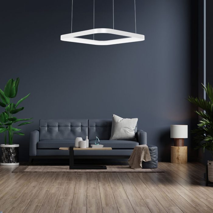 Bella SLP PD SQR 36W-46W 3in1 IP20 Ceiling Light – White / Black - Image 2