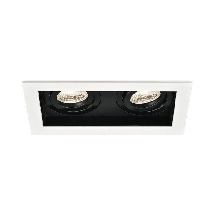 Beta A SQR-2D GU10 Spotlight – White / Black - Image 1