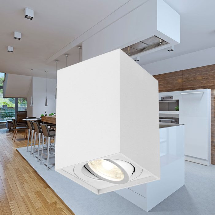 Gama 9412 SQR GU10 Spotlight – White / Black - Image 2