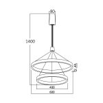 Lina PD 2540 RND 65W 3in1 Ceiling Light – White / Black / Gold - Image 4