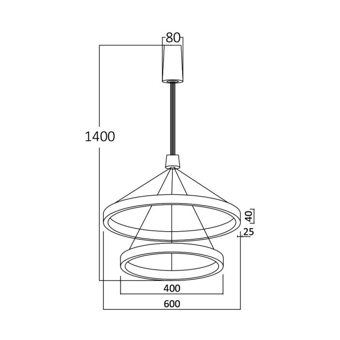 Lina PD 2540 RND 65W 3in1 Ceiling Light – White / Black / Gold - Image 4