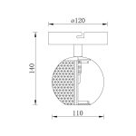 S001C 1H G9 Wall Light – Gold – Decorative Glass - Image 4