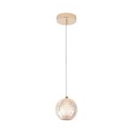 Pendant Light 1H G9 – Gold – Decorative Glass