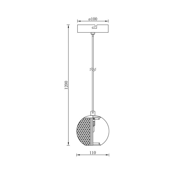 Pendant Light 1H G9 – Gold – Decorative Glass - Image 4