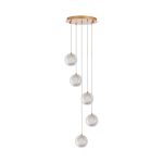 Pendant Light 5H G9 – Gold – Decorative Glass - Image 2