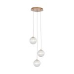 S002R 3H G9 Pendant Light – Gold – Decorative Glass