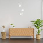 S002R 3H G9 Pendant Light – Gold – Decorative Glass - Image 2