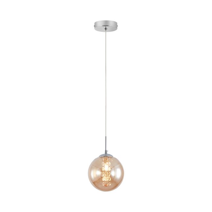 S003R 1H G9 Pendant Light – Amber – Decorative Glass - Image 1