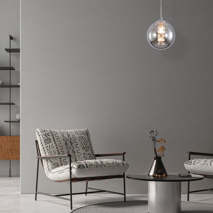 S003R 1H G9 Pendant Light – Smoky – Decorative Glass - Image 2