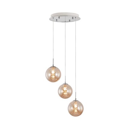 S003R 3H G9 Pendant Light – Amber – Decorative Glass