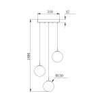 S003R 3H G9 Pendant Light – Amber – Decorative Glass - Image 4