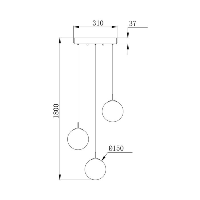 S003R 3H G9 Pendant Light – Amber – Decorative Glass - Image 4