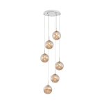 S003R 6H G9 Pendant Light – Amber – Decorative Glass