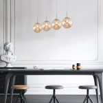 S003S 4H G9 Pendant Light – Amber – Decorative Glass - Image 2