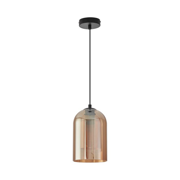 S004R 1H E27 Pendant Light – Amber – Decorative Glass - Image 3