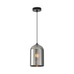 S004R 1H E27 Pendant Light – Smoky – Decorative Glass