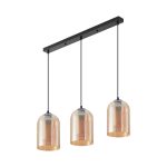 S004S 3H E27 Pendant Light – Amber – Decorative Glass - Image 3