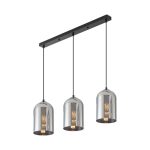 S004S 3H E27 Pendant Light – Smoky – Decorative Glass