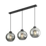 S005S 3H E27 Pendant Light – Smoky – Decorative Glass