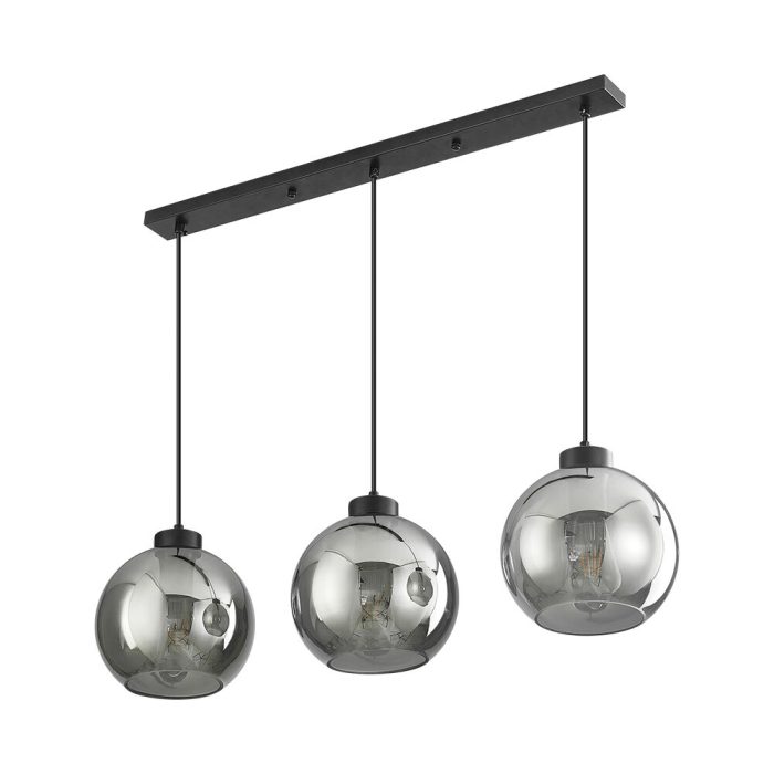 S005S 3H E27 Pendant Light – Smoky – Decorative Glass - Image 3