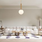 S006R 1H G9 Pendant Light – Opal & Gold – Decorative Glass - Image 2