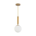 S006R 1H G9 Pendant Light – Opal & Gold – Decorative Glass - Image 3