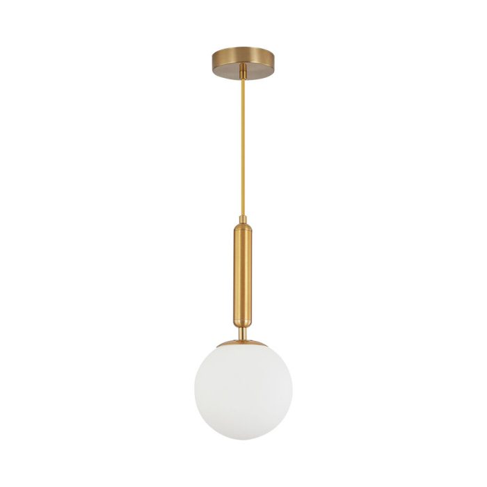 S006R 1H G9 Pendant Light – Opal & Gold – Decorative Glass - Image 3