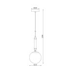 S006R 1H G9 Pendant Light – Opal & Gold – Decorative Glass - Image 4