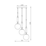S006R 3H G9 Pendant Light – Opal & Gold – Decorative Glass - Image 4