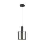 S007R 1H E27 Pendant Light – Smoky Silver – Decorative Glass - Image 3