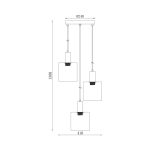S007R 3H E27 Pendant Light – Smoky Silver – Decorative Glass - Image 4