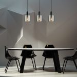 S007S 3H E27 Pendant Light – Smoky Silver – Decorative Glass - Image 2