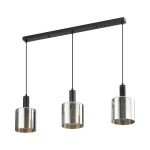 S007S 3H E27 Pendant Light – Smoky Silver – Decorative Glass - Image 3