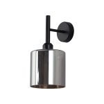 S007W 1H E27 Wall Light – Smoky Silver – Decorative Glass - Image 3