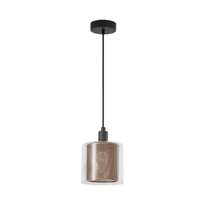 S008R 1H E14 Pendant Light – Cooper – Decorative Glass - Image 3