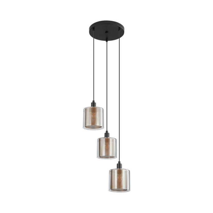 S008R 3H E14 Pendant Light – Cooper – Decorative Glass - Image 3