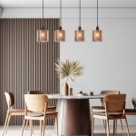 S008S 4H E14 Pendant Light – Cooper – Decorative Glass - Image 2