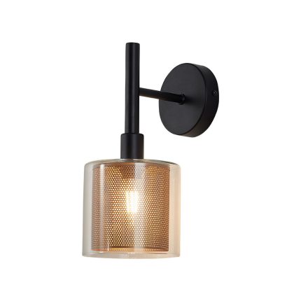 S008W 1H E14 Wall Light – Cooper – Decorative Glass