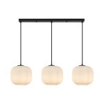 S009S 3H E27 Pendant Light – Opal & Black – Decorative Glass